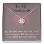 To My Soulmate Love Knot Necklace Pendant - Gift For Friends Partners Spouse Or Soulmate And Loves Ones
