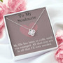 To My Soulmate Love Knot Necklace Pendant - Gift For Friends Partners Spouse Or Soulmate And Loves Ones