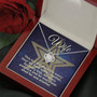 To My Star Wife; Thank You For Every Hour We Have Spent Together; White Gold Love Knot Necklace.