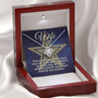 To My Star Wife; Thank You For Every Hour We Have Spent Together; White Gold Love Knot Necklace.