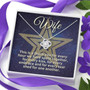 To My Star Wife; Thank You For Every Hour We Have Spent Together; White Gold Love Knot Necklace.