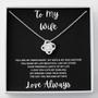 To My Wife Love Knot Necklace Gift Loving You Always