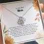 To The Best Mom, Special Message Card For Mom, Custom Love Knot Necklace Gift, Mom Necklace Gift