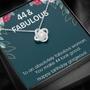 44Th Birthday Gift For Womens, Turning 44 & Fabulous Necklace Gift, 44 Years Old Gift For Wife, Love Knot Necklace