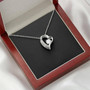 Black Background Dazzling Forever Love Necklace
