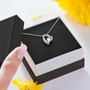 Black Background Dazzling Forever Love Necklace