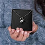 Black Background Dazzling Forever Love Necklace