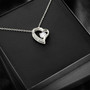 Black Background Dazzling Forever Love Necklace