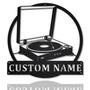 Personalized Music Turntable Record Monogram Metal Sign, Custom Name, Turntable Record Sign, Music Lover Sign, Decoration For Living Room, Custom Music Metal Sign