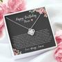 Personalized Happy Birthday Mom Love Knot Necklace