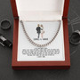 Personalized long distance relationship gift for boyfriend, cuban link chain customized necklace, 1 yr anniversary gifts, sentimental gifts