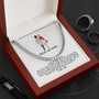 Personalized long distance relationship gift for boyfriend, cuban link chain customized necklace, 1 yr anniversary gifts, sentimental gifts