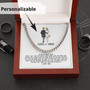 Personalized long distance relationship gift for boyfriend, cuban link chain customized necklace, 1 yr anniversary gifts, sentimental gifts