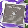 To My Shieldmaiden, Love You To Valhalla, Viking Gift, Personalized Viking Gifts, For Viking Wife, Viking Girlfriend Gift, Love Knot Necklace