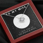 "To My Wife, Moon & Back Love Knot Necklace