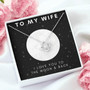 "To My Wife, Moon & Back Love Knot Necklace