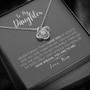 Love Knot Necklace From Mom "To My Daughter........ How Special You Are To Me"