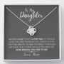 Love Knot Necklace From Mom "To My Daughter........ How Special You Are To Me"