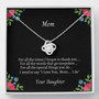 "To My Mom For All The Times Love Knot Necklace"