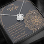 To My Wife Gift Love Knot Necklace, Birthday Present, Wife Jewelry, Gift For Wife From Husband, Mother's Day Annivesary Christmas Gift