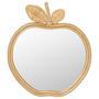 Apple Shaped Rattan Mirror Baby Nursery Decor Rattan Wall Mirror Kids Room Decoration Farmhouse Mirror Wall Decor