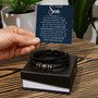 To Our Son Love You Forever Leather Bracelet Birthday Gift from Mom Dad