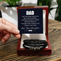 To Dad Leather Bracelet Gift From Daughter With Heartfelt Message Card