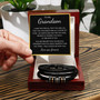 To My Grandson Braided Leather Bracelet Christmas Birthday Gift From Grandma Grandpa