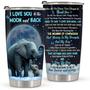 Gifts for Mom From Daughter Son Kid, Birthday Gifts For Mom, Mothers Day Gifts From Children Tumbler 20oz, Love You To The Moon And Back Quote Saying