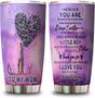 To My Mom Tumbler 20oz Stainless Steel Purple Trees Travel Coffee Mug from Son Little Boy Mother's Day Birthday Tumblers Gifts Idea for Moms Tumbler
