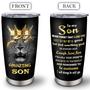 To My Son Gifts Coffee Tumbler 20oz , Son Gifts from Mom/Dad Coffee Mug, Gifts for Grown Travel Cup 20oz, Son Birthday Graduation Gifts for Adult