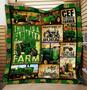 Blanket for farmer, Green tractor blanket, Grumpy Grandpa farmer, Christmas blanket, blanket for daddy, husband daddy, gift for boy