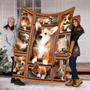 Corgi Blanket - Gift for Dog Lover Blanket, Sherpa Fleece mink Bedroom Decor, Adult Kid Blanket - Gifts Her Him