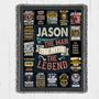 Custom Name The Man The Myth The Legend| Personalized Fleece Sherpa Woven Blankets| Birthday Gifts For Him/Her,Christmas Gifts