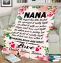 Customized Blanket For Nana, Grandpa, Grandma , Mama, Gift For Grandparent's Day, Gift For Christmas, Thanksgiving Day, Fleece Blanket