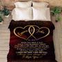 Customized Two Heart Blanket For Couples, Gift For Anniversary, Birthday, Christmas, Gift For Wife, Fleece Blanket With Names & Est