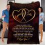 Customized Two Heart Blanket For Couples, Gift For Anniversary, Birthday, Christmas, Gift For Wife, Fleece Blanket With Names & Est