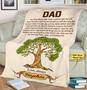 Dad You Are My Hero, Customized Blanket For Father's Day, Fleece Blanket, Gift For Dad With Long Quote On It, Personalized Gift For Father