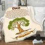 Dad You Are My Hero, Customized Blanket For Father's Day, Fleece Blanket, Gift For Dad With Long Quote On It, Personalized Gift For Father