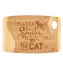 Dear Santa It Was the Cat Cutting Board Sustainable Bamboo Engraved Wood Funny Christmas Party Decor Charcuterie Cheese Table Decoration