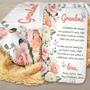 Floral Grandma Blanket, Personalized Grandmother Blanket, We Hugged Blanket for Grandma, Mothers Blanket, Gift for Grandma, Nana Blanket