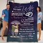Gift For Anniversary, Valentine's Day, Birthday, Couple Fleece Blanket, To My Wife Forever And Always, Customized Blanket For Couples