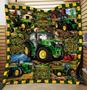 Green tractor blanket, blanket for farmer, Christmas blanket, blanket for daddy, Grandpa gifts for boy, farming truck blanket, gift from mom