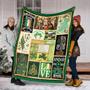 Irish By Blood Runs Through My Veins Blanket, Fleece Sherpa Mink Blankets, Christmas Gift, Anniversary Gift
