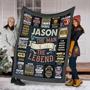 Jason The Man The Myth The Legend Blanket, Special Blanket, Anniversary Gift, Christmas Memorial Blanket Gift Friends and Family Gift
