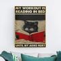 My Workout Is Reading In Bed Canvas | Wall Art Decor
