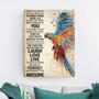 Parrot To Day Is a Good Day Love Laugh Live Canvas