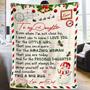 Personalized A Letter To Daughter From Dad Christmas Snowman| Fleece Sherpa Woven Blankets| Gifts For Daughter| Christmas Gift Ideas