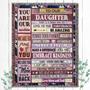 Personalized Blanket Daughter Love From MOM and DAD| Fleece Sherpa Woven Blankets| Remember To Be Awesome | Gifts from Parents to Daughters