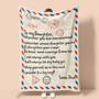 Personalized Blanket for Daughter from Dad Letter Edition | Fleece Sherpa Woven Blankets| Love Letter To Daughter From Dad